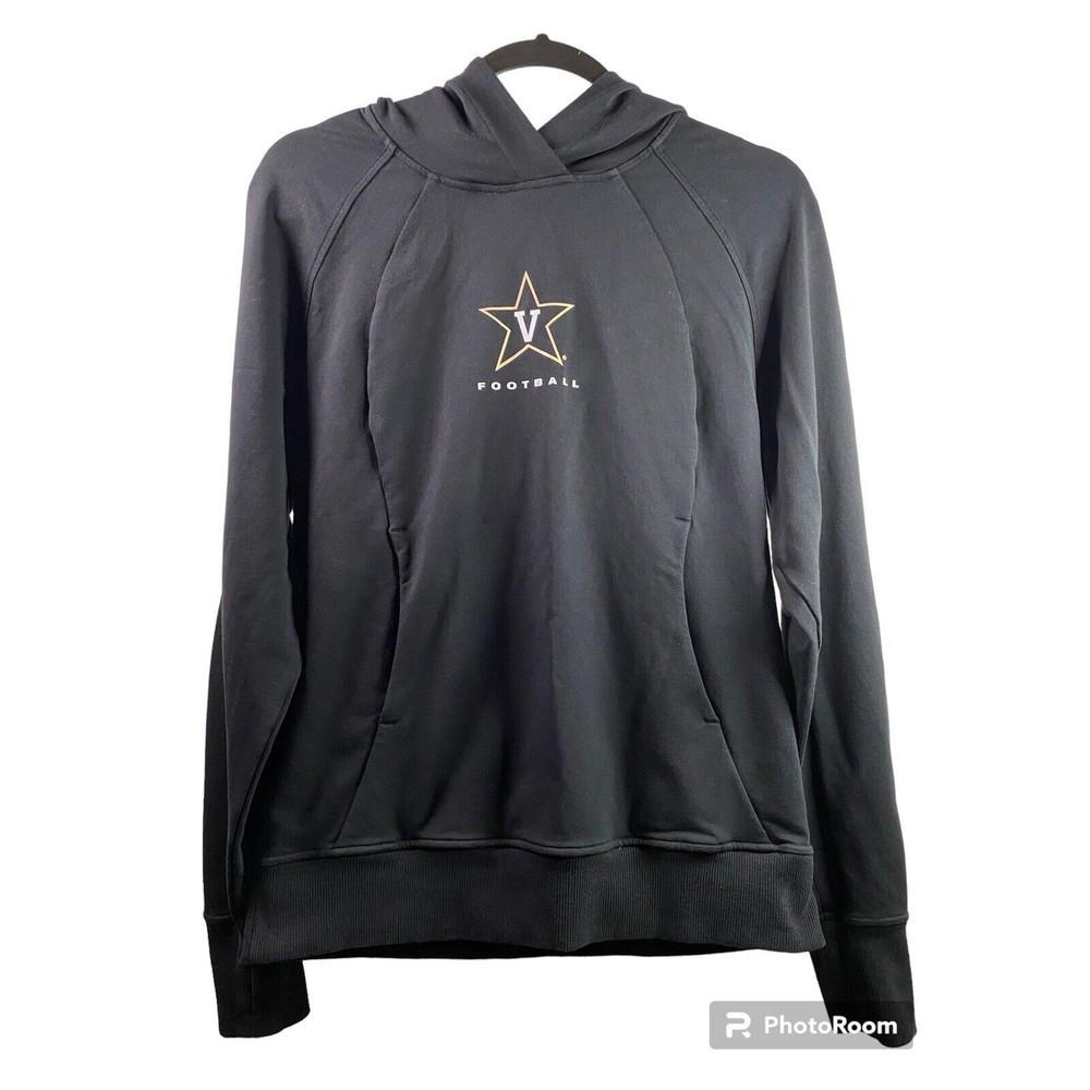 Lululemon Black Scuba Pullover Hoodie Sweatshirt Sz 6 Women’s Yoga -varsity logo